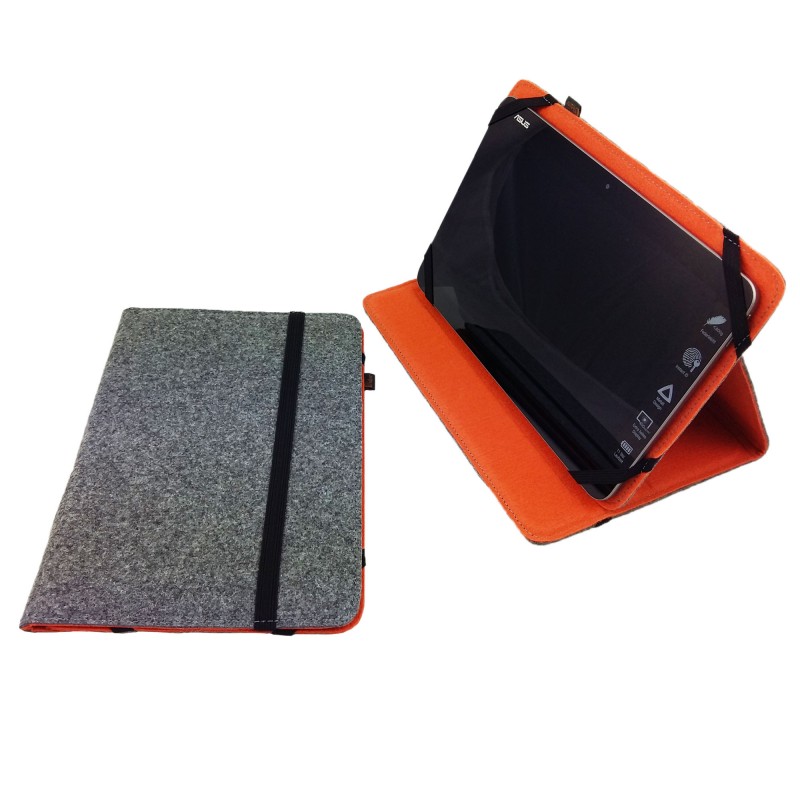 Tablethülle Aufstellfunktion iPad Mini Größe bis 7 Zoll Farbe grau