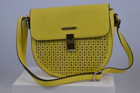 Schultertasche gelb Damenhandtasche Handtasche Lochmuster